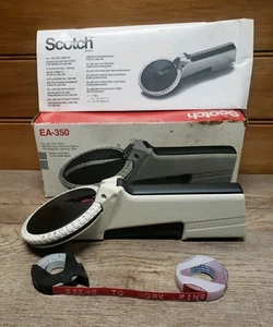 Vtg Scotch EA-350 Label Maker Large Dial Embosser W 2-Tapes USA Made Works Fine  - Picture 1 of 16