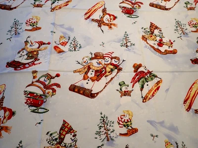 Alexander Henry 2005 "Frosty Fun" Navidad trineo coser tela remanente 1 yarda Foto 1 de 4