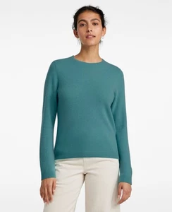 LL Bean 100 % Kaschmir klassischer Pullover grün Pulli Oberteil Damen XS X-Small 129 $ - Bild 1 von 11