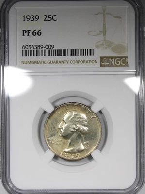 1939 Proof Washington Quarter NGC PR66 Low Mintage Toned Gem - Image 1 of 4
