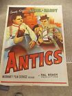 ANTICS ONE SHEET POSTER LAUREL AND HARDY ORIGINAL FROM INDIA
