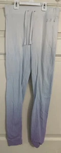 Justice Size 12 Active logo joggers Girls White Blue Purple Ombré - Picture 1 of 4