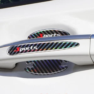 8PCS 3D Sports Car Door Handle Cover Protector Anti-Scratch Reflective Stickers - Bild 1 von 5