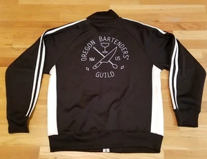 Oregon Bartenders Guild Cremallera Completa Sudadera Pista Chaqueta Talla L Grande Negro - Imagen 1 de 5