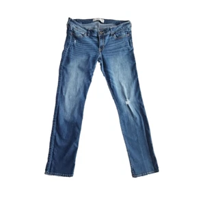 Hollister Jeans Junior Size 15R W32 L32 Straight Skinny Med Wash Style 61956050 - Picture 1 of 19