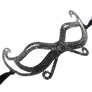 Crystal Masquerade Mask DM0022BK - Picture 1 of 4
