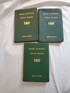 Vintage Lot of 3 Norfolk Western Safety Rules Books Railway Company Railroad - Picture 1 of 8
