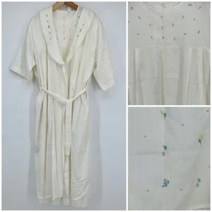 VTG Cotton Barrel Cotton Nightgown Robe Set Prairie Cottagecore Country Large - Picture 1 of 20