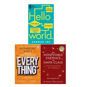 Hannah Fry 3 Books Collection Set Hello World, Indisputable Existence of Santa - Picture 1 of 4