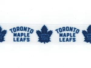 Toronto Maple Leafs Hockey 7/8" GROSGRAIN RIBBON 1, 3, 5, 10 yards US seller - Picture 1 of 1