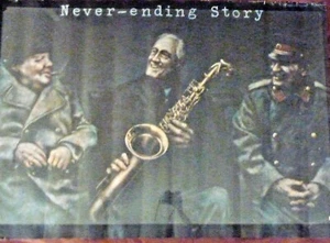 wIESLAW GRZEGORCZYK NEVERENDING STORY POSTER CHURCHILL ROOSEVELT STALIN neocurio - Picture 1 of 12