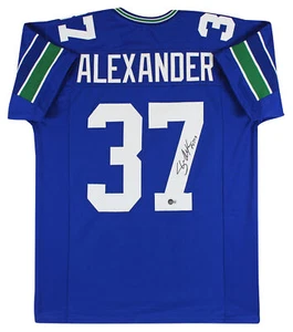 Shaun Alexander Authentic Signed Blue Pro Style Jersey Autographed BAS Witnessed - Picture 1 of 3