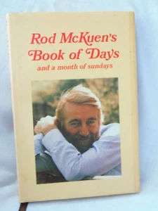 Rod McKuen's BOOK OF DAYS, a Month of Sundays 1981 HCWDJ Poetry Calendar Prose - Imagen 1 de 8