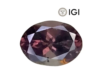 1.33CTS igi certified brown green /red natural color change garnet oval cut  - Image 1 of 4