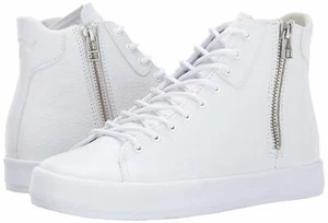 Creative Recreation Carda Hi Womens White Leather 2 Zip/Lace Up Sneakers Sz.9 M - Picture 1 of 12
