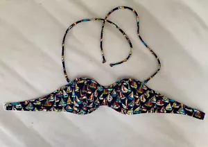 Victorias Secret Bikini Top Womens 32B Padded Underwire Swim Sailboats Coastal - Picture 1 of 12