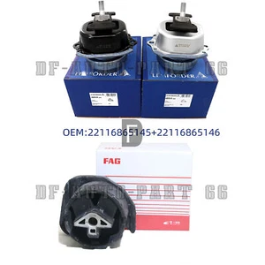 Front L & R Engine & Rear Trans Mount 3PCS 07-18 for BMW X5 X6 3.0L 4.4L 4.8L - Picture 1 of 9