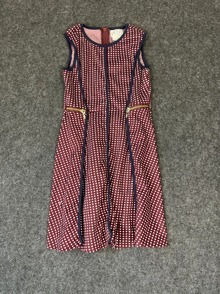 Blush by US Angels Polka Dot Knee High Girls' 10 Purple A line Knit Dress - Image 1 of 3