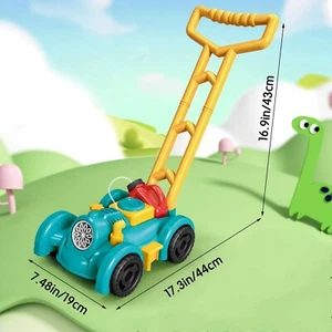 Kinder Bubble Maker Automatischer Blasenmäher Garten Maschine Leicht Spielzeug - Bild 1 von 3