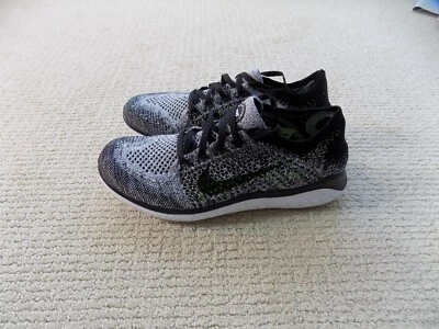 NEW WOMENS 6-10 NIKE FREE RN FLYKNIT 2018 RUNNING SHOES WHITE BLACK oreo 942839 - Image 1 of 4