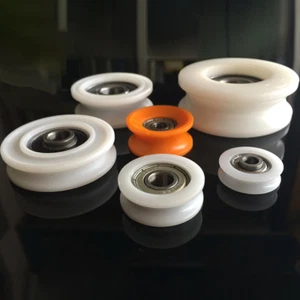 Round U Groove Bearings Guide Plastic-coated Bearing POM Pulley Roller Wheel - Picture 1 of 9