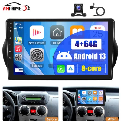 4+64G Autoradio Android 13 Für Citroen Nemo Fiat Qubo Fiorino Peugeot Bipper Kam - Bild 1 von 4