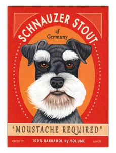 Imanes de refrigerador retro para perros - Schnauzer Stout - arte publicitario vintage - Imagen 1 de 1