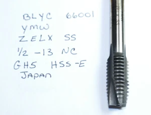 YMW BLYC 66001 ZELX 1/2-13 NC GH5 HSS-E 3 Flute Tap - Bild 1 von 13