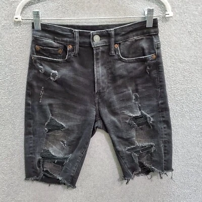 American Eagle Men Shorts 26 Gray Denim Distressed Mid Rise Pockets 9" Inseam - Image 1 of 4