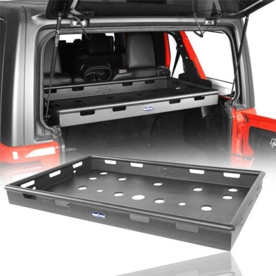 Cubierta de carga trasera cesta portaequipajes soporte de almacenamiento apto para Jeep Wrangler JL 2018-2025 4 puertas Foto 1 de 4