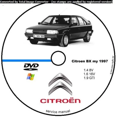 CITROEN BX MY '97 WORKSHOP MANUAL SERVICE CD DVD MANUALE OFFICINA SOFTWARE - Immagine 1 di 4