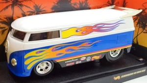 Hot Wheels 1/18 Scale Diecast 26416 - Customized VW Drag Bus Flames - Picture 1 of 5