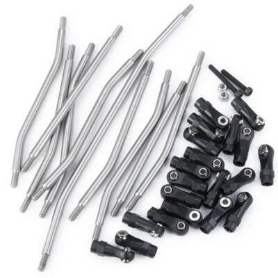 10PC/SET Stainless Steel Link Rod Linkage for RC Crawler 1/10 Axial Wraith 90018 - Image 1 of 4