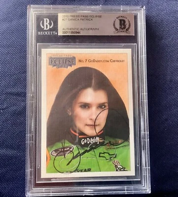 2010 PRESS PASS ECLIPSE #27 DANICA PATRICK AUTOGRAPHED BECKETT AUTHENTICITY MINT - Image 1 of 4