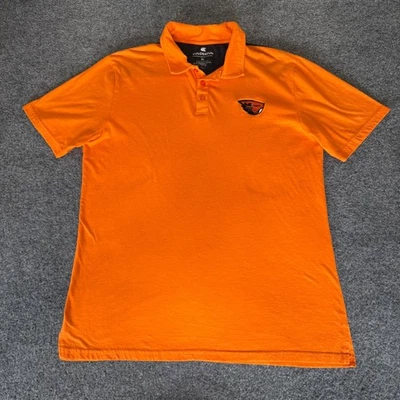 Oregon State Beavers Polo Shirt Men XL Orange Golf Stretch Short Sleeve Athletic - Image 1 of 4
