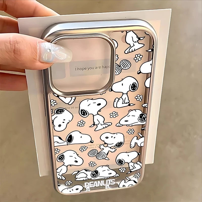 Funda de teléfono con patrón Peanuts Snoopy para iPhone 16 15 14 13 12 11 Plus Pro Max XS Foto 1 de 1