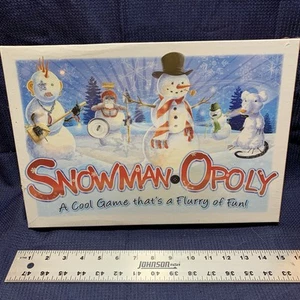 Snowman Opoly Board Game Ages 8+ Sealed NEW Monopoly Game Snow Christmas - Picture 1 of 3