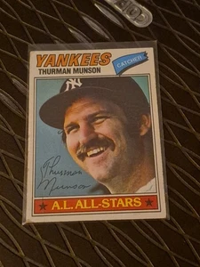 Tarjeta de béisbol Thurman Munson 1977 Topps - Imagen 1 de 4