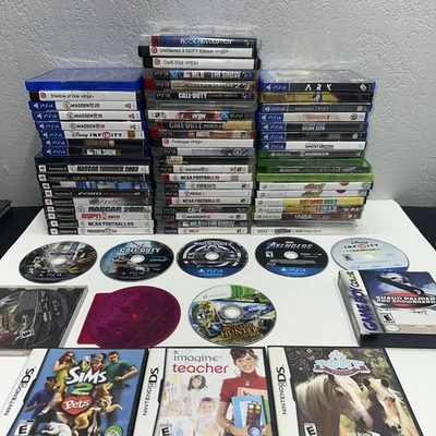 Lot of 70+ Video Games for PS2, PS3, PS4, Xbox 360, Xbox One, Nintendo - Image 1 of 4