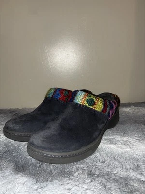 Dansko Bretaña Mujer Talla 38 Zapatos Gris Arco Iris Gamuza Slip On Zapatillas Cómodas Foto 1 de 4
