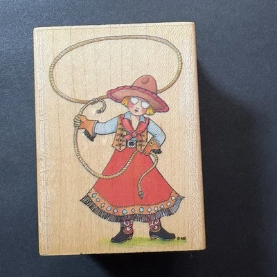 Sello de goma All Night Media Mary Engelbreit marco vaquera lazo 201H Foto 1 de 4