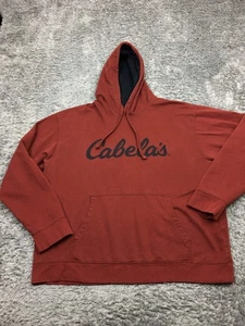 Cabelas Sudadera con Capucha Para Hombre Talla XL Rojo Oscuro Algodón Logo - Imagen 1 de 15
