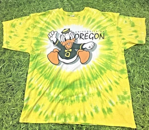 Oregon Ducks Donald Duck Shirt Mens 2XL NCAA x Disney College Licensed Tie Dye - Picture 1 of 11
