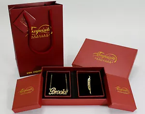 Set Regalo Gioielli Personalizzato Placcato Oro 18K | B | Regali di Natale per Lei - Foto 1 di 12