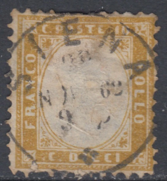 Italy Regno - Sassone n.  1e - cv 1200$ olive bister. used - Image 1 of 2