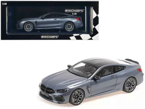 Minichamps 2020 BMW M8 Coupe Blue Metallic 1/18 Diecast Model Car 110029024 - Picture 1 of 4