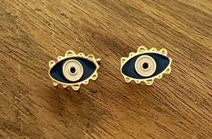 NEW EARRINGS OVAL EYES STYLE EXCLUSIVE FASHION ANTIALLERGIC LIGHT ROSE COLOR - Picture 1 of 3