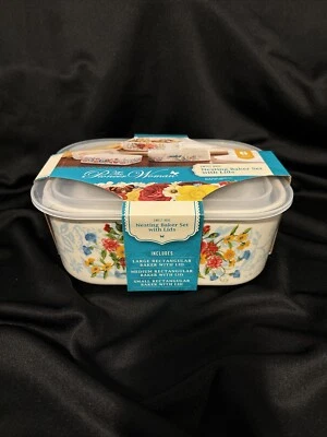 The Pioneer Woman Sweet Rose Rectangle Ceramic Nesting Bowl Set, 6 Piece NEW! - Image 1 of 4