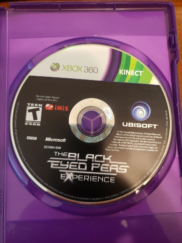 The Black Eyed Peas Experience (Microsoft Xbox 360) SIN DISCO DE SEGUIMIENTO SOLAMENTE Foto 1 de 1