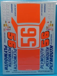 Yesterday's | No. 6656 | 1:25 #56 Jim Hurtubise 1966 Plymouth GTX Decals - Picture 1 of 1